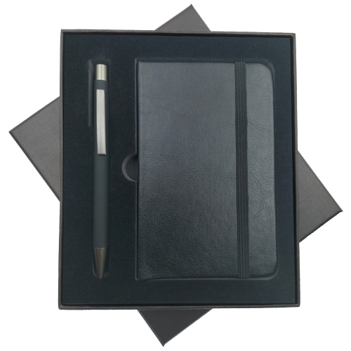 Kit Bloco de Anotações, Caneta e Caixa-A6-6+307B+A6-BOX