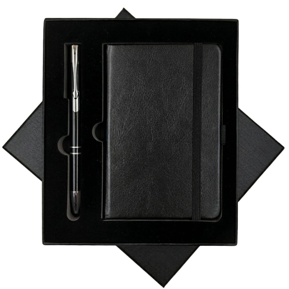 Bloco De Anotação + Caneta + Caixa.-A6-P + 9997B + BOX.