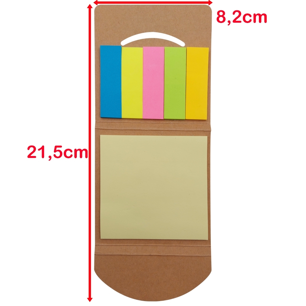 Bloco De Notas Com Notas e Fitas Autoadesivas Ecológico