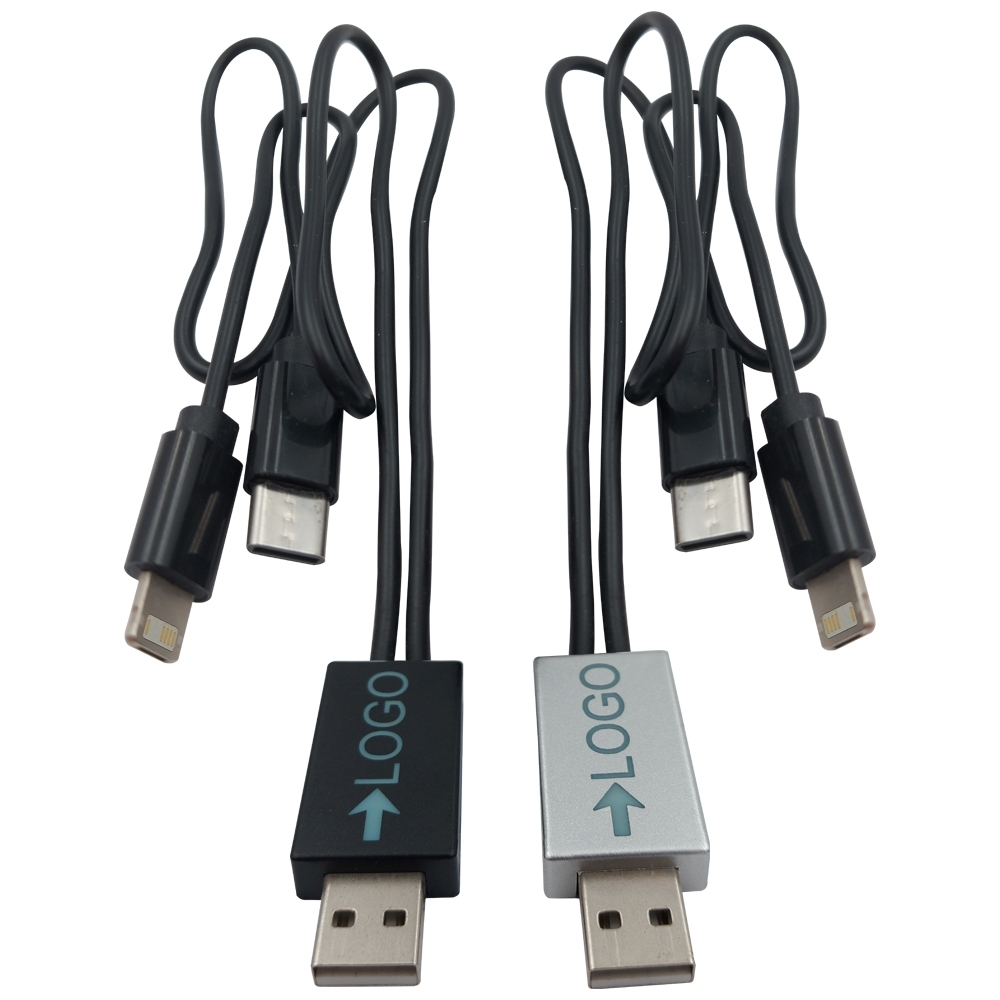 Cabo de Carregamento USB Tipo Micro USB, Tipo C e Lightning -SA067 