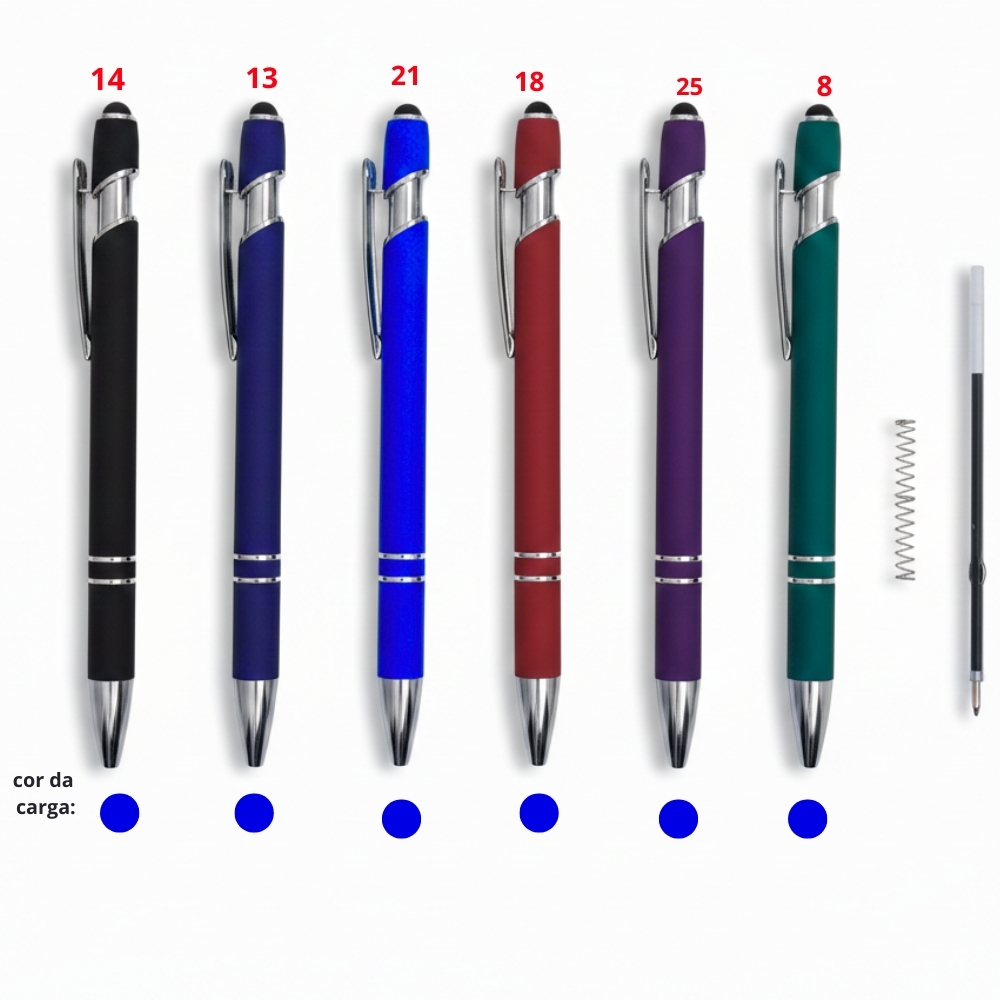 Caneta Esferográfica De Metal Com Ponta Touch-HC001B