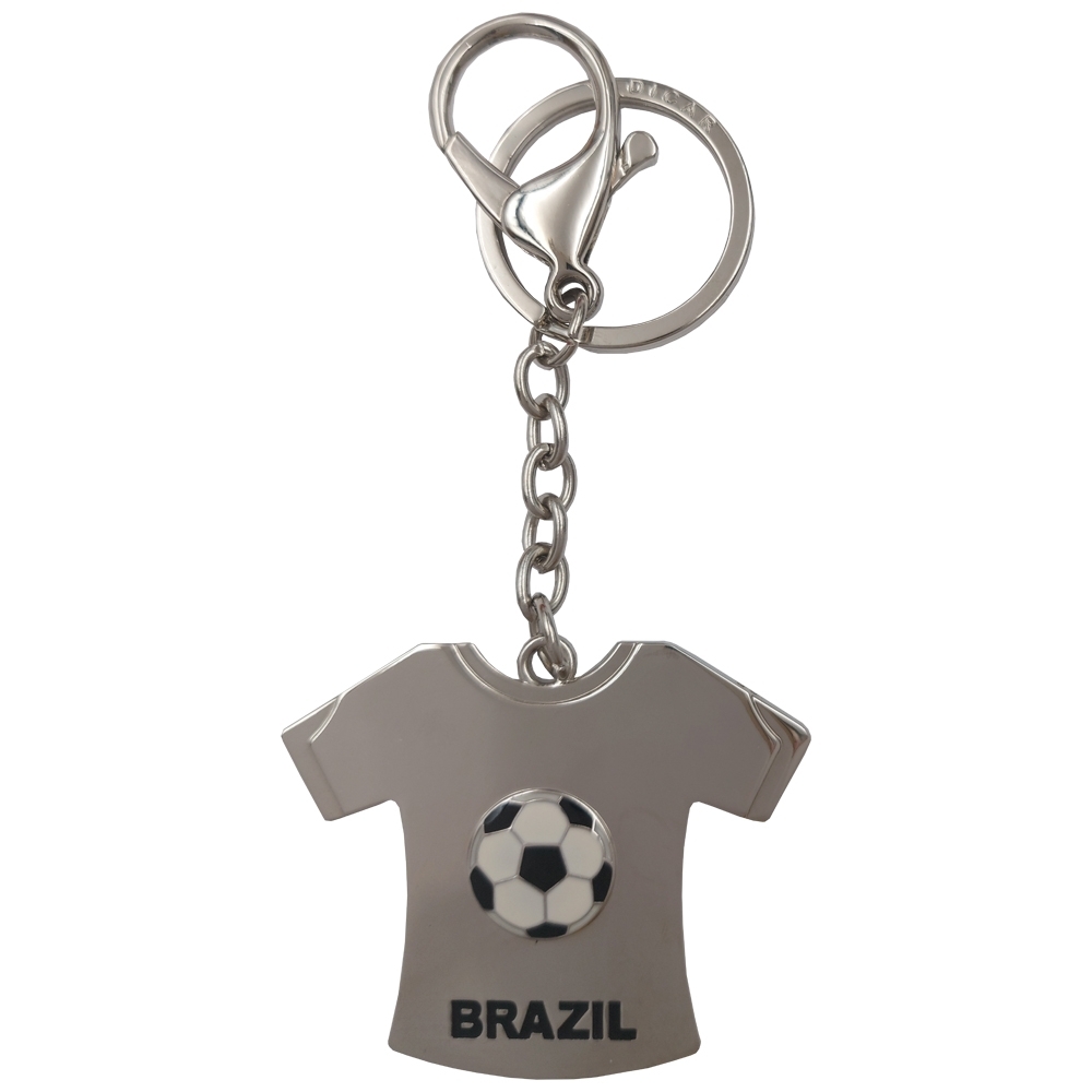 Chaveiro De Metal Camiseta Brasil Bola Com Gancho-S0057