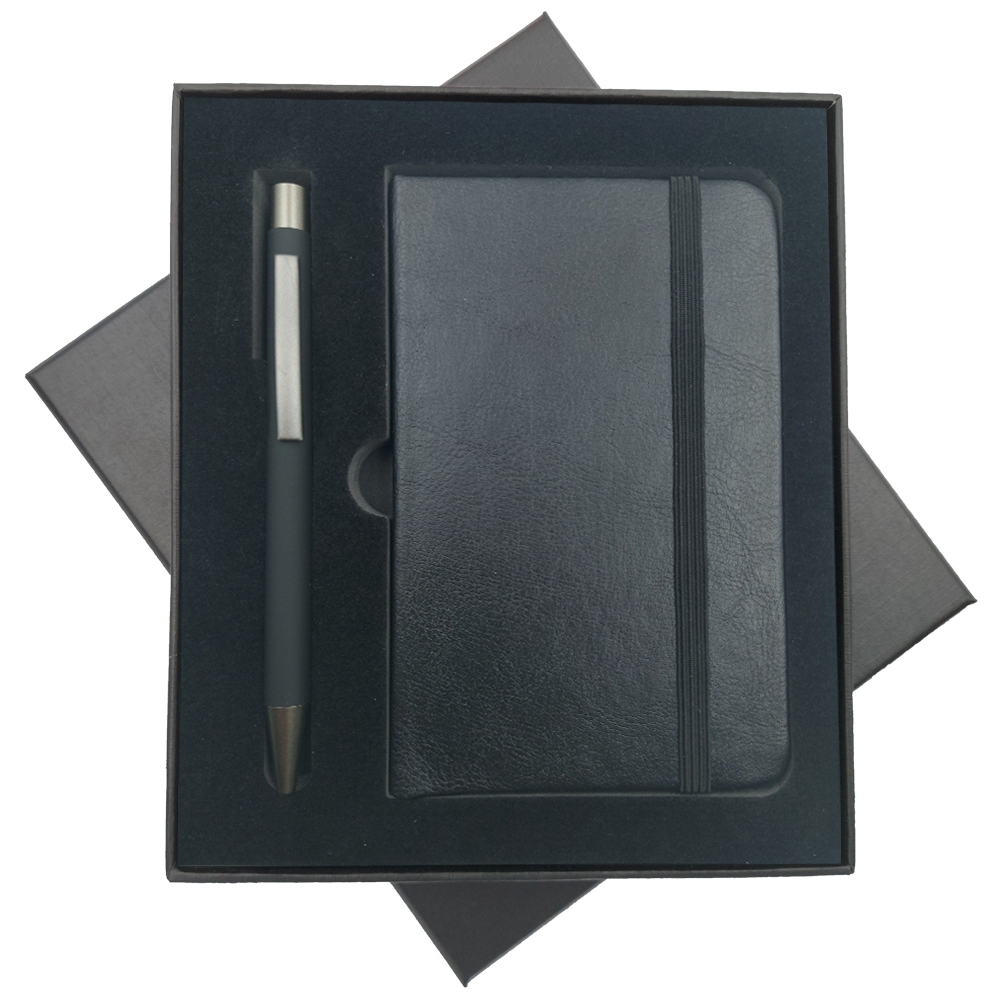 Kit Bloco de Anotações, Caneta e Caixa-A6-6+307B+A6-BOX