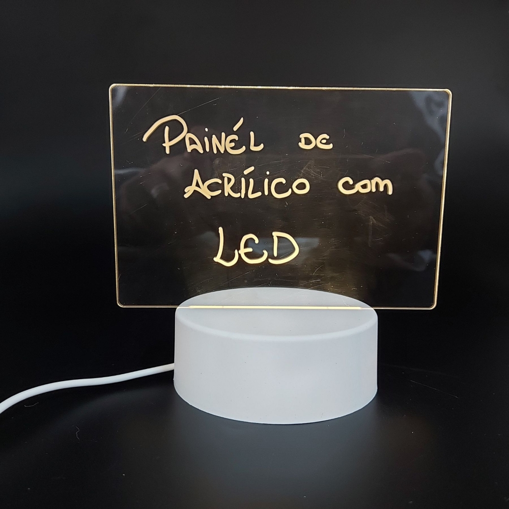 Painel de Acrílico com Led