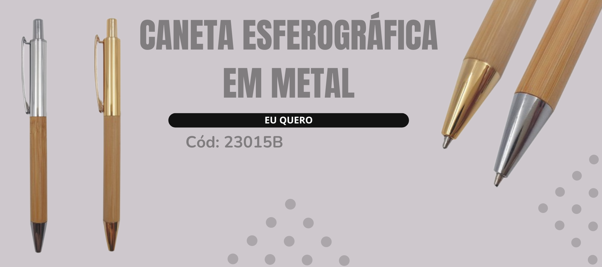 CANETA ESFEROGRAFICA DE METAL